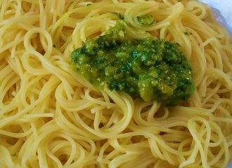 spaghetti mit frischer bärlauchpesto